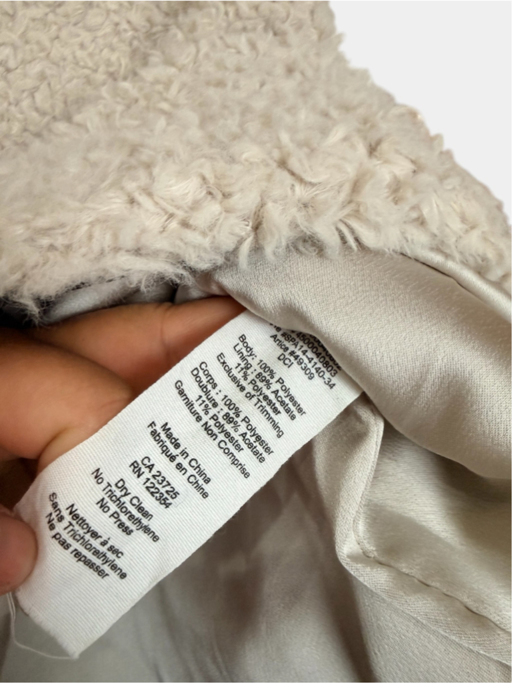 Aritzia WILFRED Chatou Sherpa Cream Vest, Casual Streetwear, Sz M - Picture 15 of 16